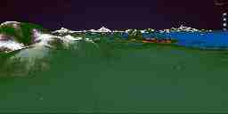 Cold mountains and flat plains of Britannia circa Ultima VI, as 3D modeled in Blender.