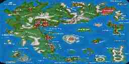 A map of Britannia from Ultima VI but with additional islands adding like Bordermarch, Farthing, and the Isle of Fire.