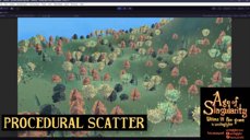 Procedural tree scattering to easily account for terrain changes.