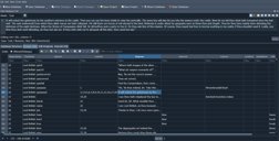 Lord British's SQL dialogue row entries in the database, showing the AudioFile column updated with the correct audio file numbers automatically (mostly).