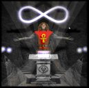 The Avatar stands before a Gargish stone altar underground.